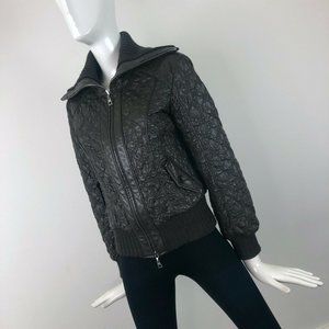 SOLD! Authentic LV Monogram Leather Bomber Jacket